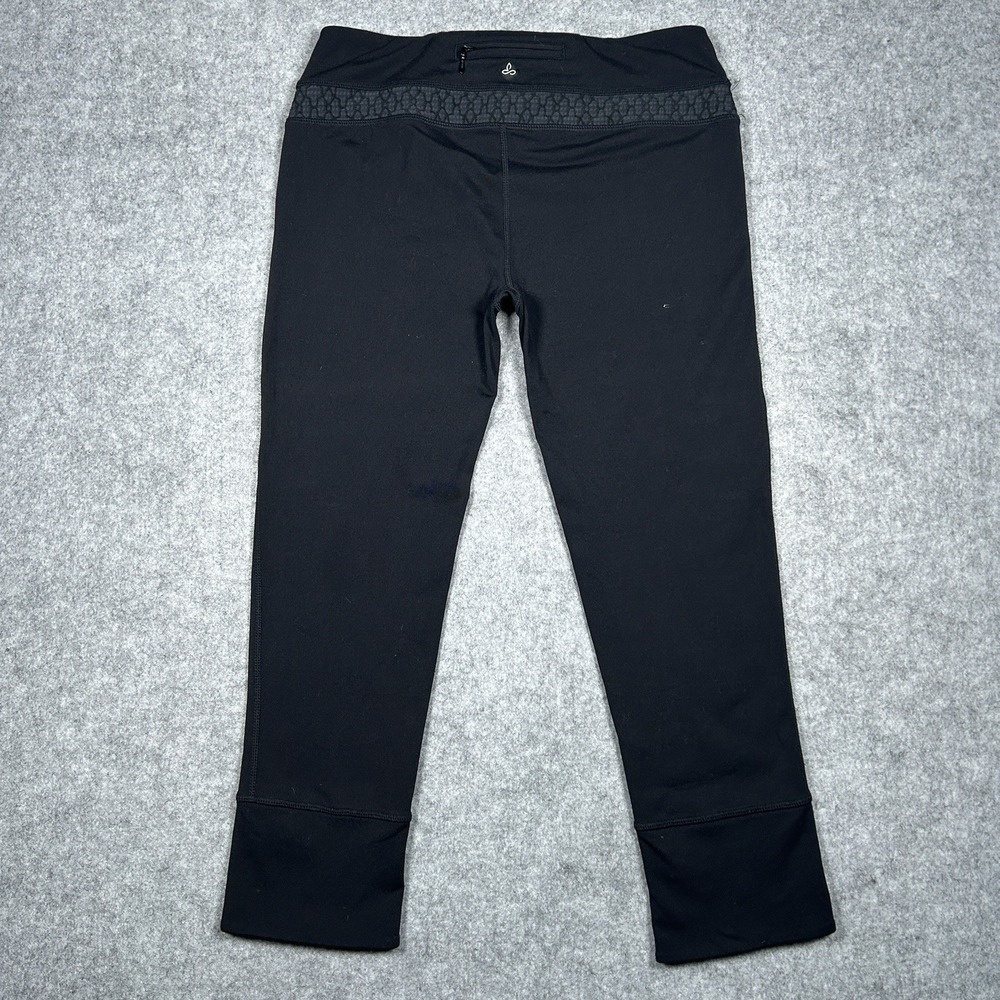 Prana Everyday Leggings Womens Medium Black Low Rise Cropped Hiking Yoga